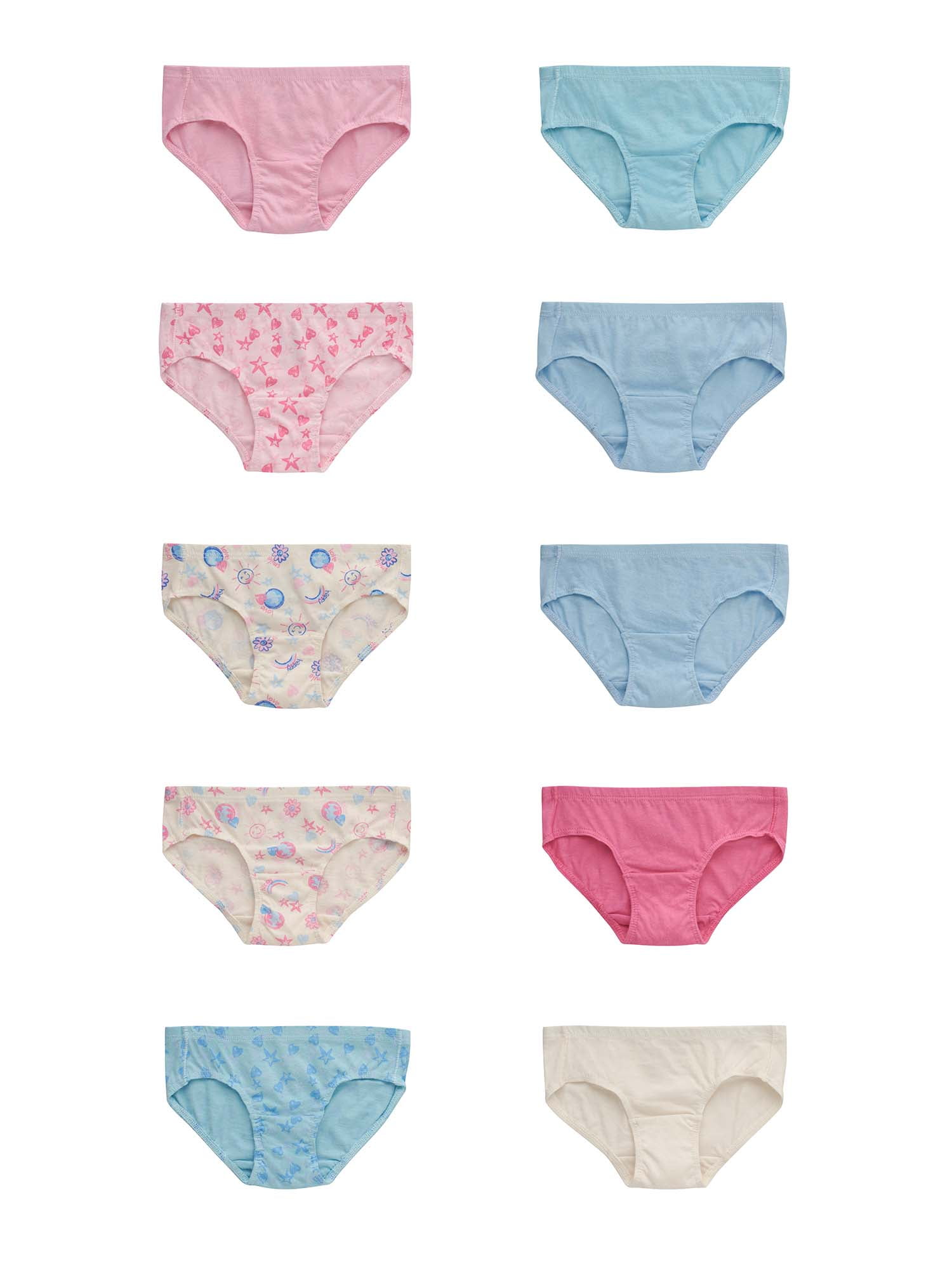 Hanes Toddler Girls' 10pk Pure Comfort Hipster Briefs - Colors May