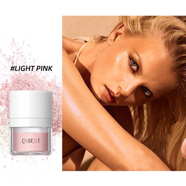 Resaltador brillante en polvo, polvo iluminador de alto brillo, Maquillaje facial profesional, sombra de ojos, labios, cabello, maquillaje con brillo corporal