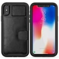 thumbnail image 2 of Durable And Slim Vegan Leather Wallet Portfolio Case For Apple iPhone XS / iPhone X With Lightweight Classic Design, Dedicated Card Slots, and Ultra-Strong Magnetic Closure (Black), 2 of 4