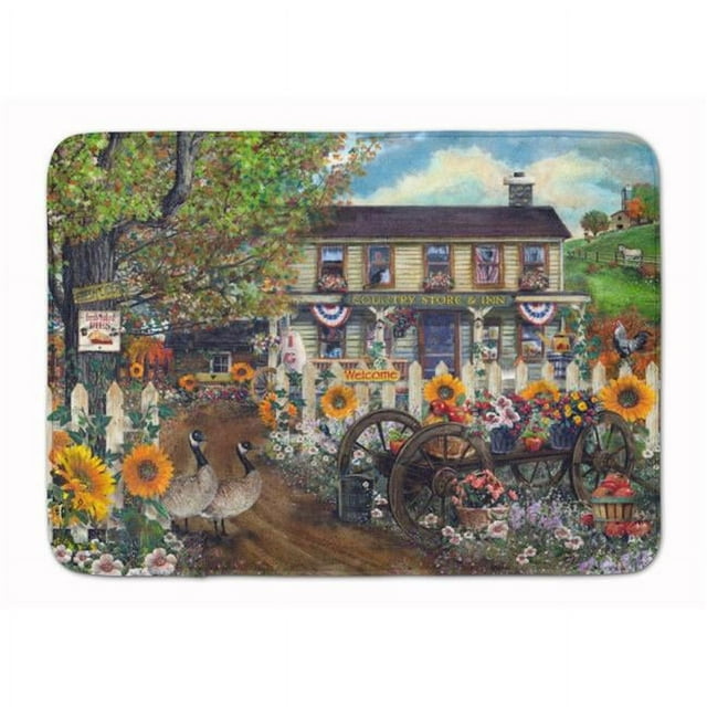Carolines Treasures PTW2016RUG Sunflowers & The Old Country Store Machine Washable Memory Foam Mat
