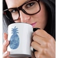 thumbnail image 2 of 3dRose, Blue Abstract Pineapple - Fruits - Kitchen Art, 11oz Two-Tone Black Mug, 2 of 7
