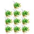 thumbnail image 1 of Inteprter 10 piezas de plantas artificiales de plástico Camelia hojas verdes decoración de exterior flor decoración de jardín de boda Decoración Naranja Inteprter HA083900-04, 1 of 6