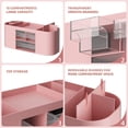 thumbnail image 4 of Organizador de escritorio Marbrasse con 3 cajones y 7 compartimentos, color rosa, 4 of 7