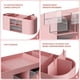 thumbnail image 4 of Organizador de escritorio Marbrasse con 3 cajones y 7 compartimentos, color rosa, 4 of 7