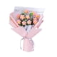 thumbnail image 1 of Ramo de flores de ganchillo, flores artificiales, ramo tejido decorativo hecho a mano Rosa, 1 of 9