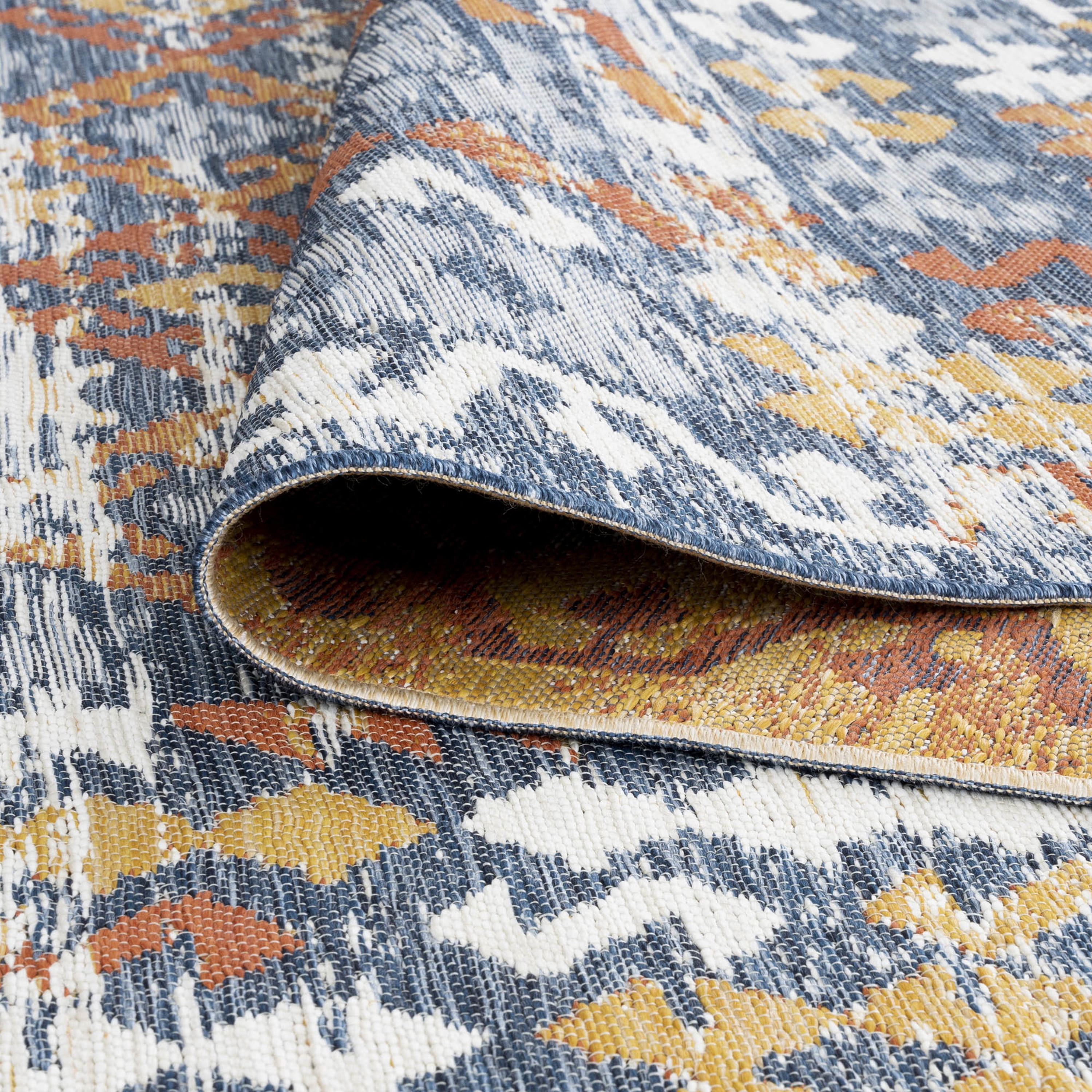 2x3 Water Resistant, Small Indoor Outdoor Rugs for Patios, Front Door Entry, Entryway, Deck, Porch, Balcony | Outside Area Rug for Patio | Multi-Color, Moroccan | Size: 2' x 3'