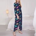 thumbnail image 3 of Fotbe Cartoon Dinosaur Conjunto de Pijama de Manga Larga para Mujer con Estampado, Ropa de Dormir de 2 Piezas, Conjunto de Casa Suave y Cómodo con Bolsillos-X-Large, 3 of 7