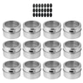 thumbnail image 1 of Toystoory 12 Uds. De tarros magnéticos para especias, salero de acero inoxidable, 4/6 Uds., organizador de contenedores para especias, almacenamiento de Cocina y Comedor 12 tarros de condimentos Toystoory HA004091-03, 1 of 6