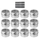 thumbnail image 1 of Bewildely 12 Uds. De tarros magnéticos para especias, salero de acero inoxidable, 4/6 Uds., organizador de contenedores para especias, almacenamiento de Cocina y Comedor 12 tarros de condimentos Bewildely HA004091-03, 1 of 1