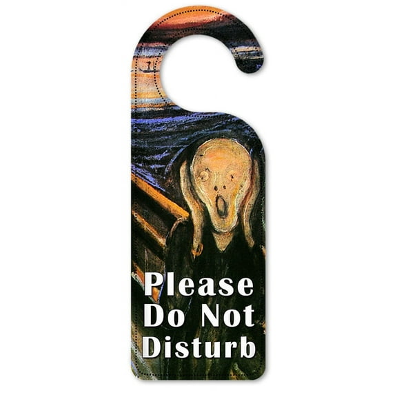 Do Not Disturb Door Knob Hanger Sign - Munch: The Scream