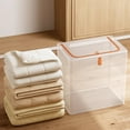 thumbnail image 6 of Rirozkan Storage Box, 18x18x12 Inch Clear Cloth Bin, Large Capacity Wardrobe Organizer, for Clothing, Quilt, Home Organization, B, 6 of 6
