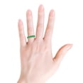thumbnail image 4 of ANGARA Natural Shared Prong Set Half Eternity 2.25 ct Emerald Wedding Band in 14K Yellow Gold for Women (Size-5mm) | May Birthstone, Anniversary, Jewelry Gift for Women | Natural Emerald Ring, 4 of 10
