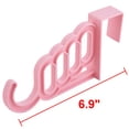 thumbnail image 2 of Unique Bargains Household Plastic Over Door Wardrobe Clothes Coat Towel Bags Hook Hanger Pink, 2 of 5