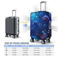 thumbnail image 2 of Luggage Cover Anti Scratch, Deep Sea Glowing Fishes Elastic Suitcase Protector Fits 18-32 Inch Luggage, 2 of 2