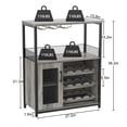 thumbnail image 2 of TROPOW Bar Cabinet,Removable Glass Rack, Industrial Wine Cabinet with Adjustable Wine Rack, Storage Metal Wood Sideboard Buffet, 2 of 8