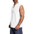 thumbnail image 5 of Mens Tank Top Beach Baggy Cotton Linen Solid Button Beach Sleeveless Hooded Shirt Tank Tops Blouses, 5 of 9