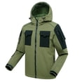 thumbnail image 2 of Windbreakers for Men Fashion Casual Windproof Warm Jacket Long Sleeve Hooded Casual Outwear Green L Windbreaker Jacket Men's, 2 of 8