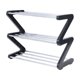 thumbnail image 3 of Zapatero en forma de Z: organizador de almacenamiento de metal multicapa para entrada, armario, dormitorio u oficina | 4 niveles | Moderno y fácil montaje | Ahorro de espacio de acero inoxidable y, 3 of 7
