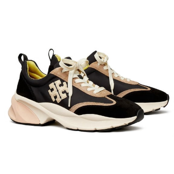 Tory Burch BLACK/CREAM/BLACK Women's Good Luck Trainer Sneaker, US 9.5