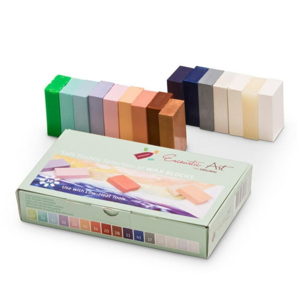 Set de bloques de cera Mercurius Soft Pastel de 16 colores, no tóxicos