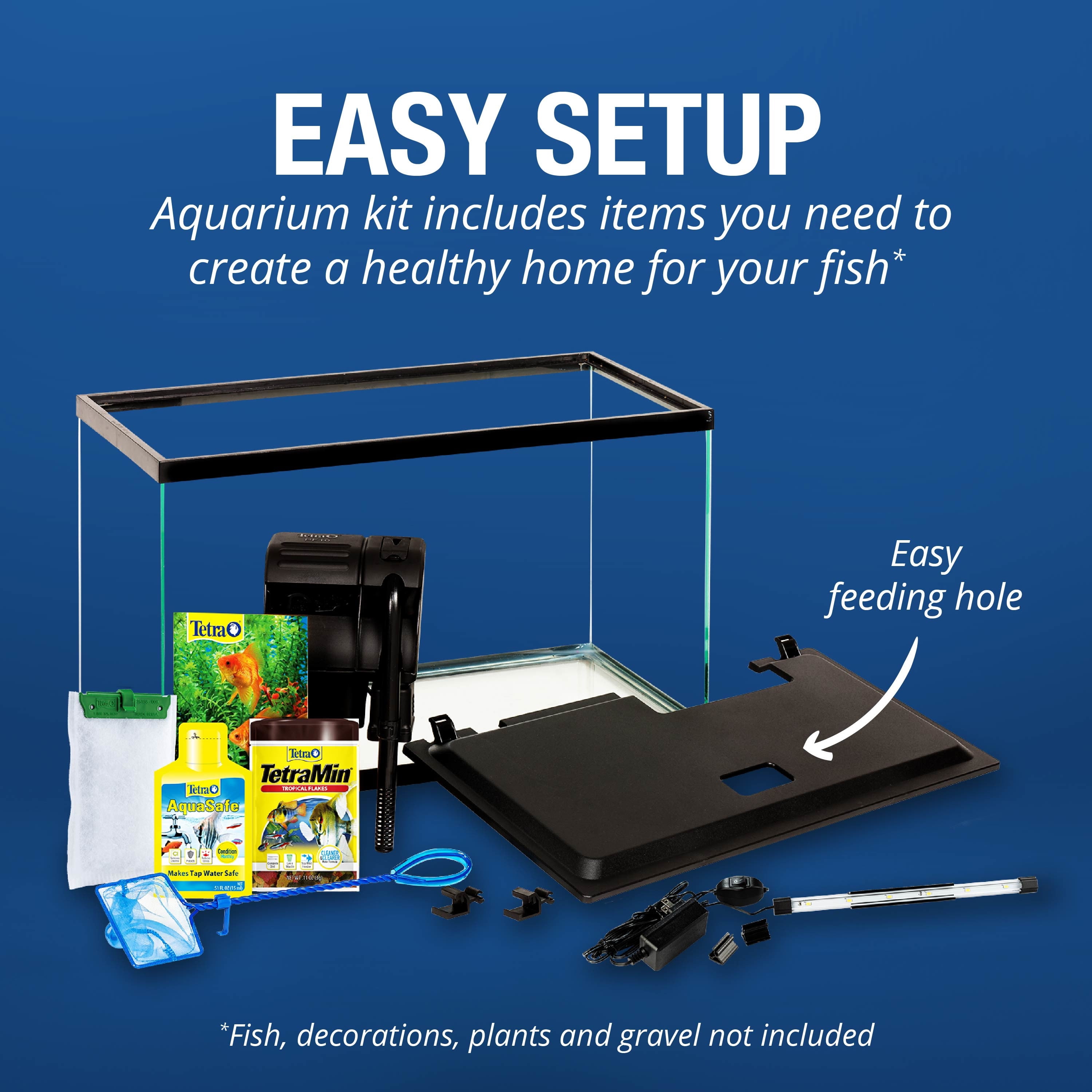 Tetra 10 Gallon Glass LED Aquarium Kit