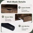 thumbnail image 6 of Rectangle Coffee Table with Drawer & Storage Shelf, Modern Center Table for Living Room,Walnut, 6 of 8