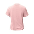 thumbnail image 3 of Ichuanyi Womens Shirts , Short Sleeve Ribbed Tops For Women Basic Knit Shirts Button Up V Neck Casual Summer Solid Color Tshirt Blouses, 3 of 6