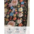 thumbnail image 6 of Sheer Curtains 45 Inch Length, Boho Pink Flower Semi Sheer Curtains Light Filtering Window Treatment, Spring Watercolor Country Floral Plant Privacy Voile Drapes for Living Room Bedroom 52x45 Inch, 6 of 7