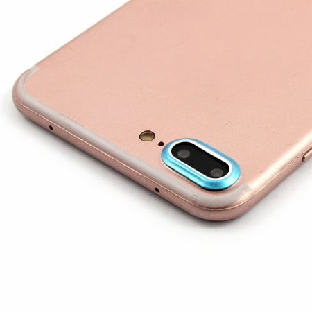 Anti Scratch Back Camera Lens Protective Ring Protector Blue for iPhone 7