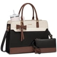 thumbnail image 1 of Bolso de mano para portátil LOVEVOOK para mujer, de piel, impermeable, 1 of 9