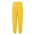 thumbnail image 7 of BRDFRL Women's Sweatpants Petite Length Pockets Pants Casual Workout Athletic Joggers Drawstring Waist Sweat Pants Yellow 5XL, 7 of 7