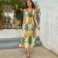 thumbnail image 4 of Lunarable Pineapple King Size Sleeveless Dress Dresses Summer Women Dresses Clothing Woman Dresses Dress, 4 of 6