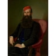 thumbnail image 2 of Peter Michal Bohúň 18x24 Gold Ornate Framed and Double Matted Museum Art Print Titled - Portrait of a Man in a Fez (Portrait of Koloman Kubin) (1870-1875), 2 of 4