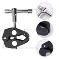 thumbnail image 5 of 2Pack Super Clamp Crab Clamp Photography with / 1/4 and 3/8 inch Thread Rod Clamp Pliers Clip for DSLR Rig Cameras, 15mm Rods, Lights, Umbrellas, Hooks, Shelves, Plate Glass, 5 of 5
