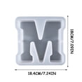 thumbnail image 2 of Molde de gota de pegamento de cristal DIY 26 molde de silicona de joyería de mesa de letras grandes Wmkox2888yii  hfskjfh2881, 2 of 2