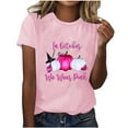 thumbnail image 4 of Cutuoiiu Women's Casual and Fashionable Breast Cancer Awareness Printed Cozy T-shirts Gifts, 4 of 5