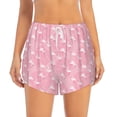 thumbnail image 4 of Lsque Flamingos and Flowers Printed Women's Running Shorts with Liner Pockets,Elastic Quick Dry Workout Athletic Gym Yoga Shorts,Womens High Waist Shorts-X-Large, 4 of 9