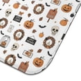 thumbnail image 5 of White Halloween Pumpkin Skull Bat Pattern Dish Drying Mat for Kitchen 1 Pack, Ultra Absorbent Microfiber Dishes Drainer Mats,16"x18", 5 of 6