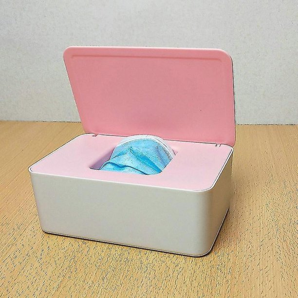 Dispensador de toallitas, caja de almacenamiento de pañuelos a prueba de polvo, dispensador de toallitas húmedas con tapa