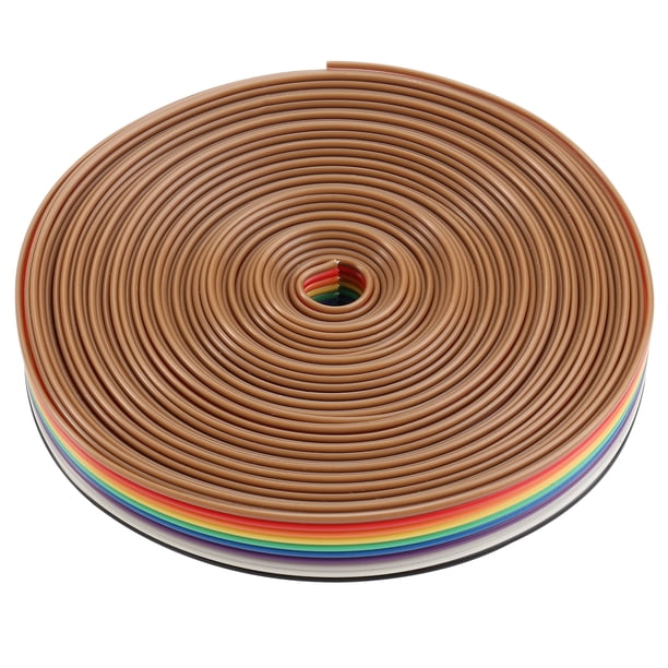 EeaseMX Cable plano IDC de cinta de color arcoíris de 5 m y 10 pines