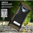 thumbnail image 3 of Case for Galaxy Note 9, Brown Tri-Shield Rugged Cover [with Metal Kickstand + Wrist Strap Lanyard] for Samsung Galaxy Note 9 (SM-N960), 3 of 6