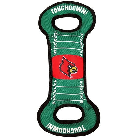 Pets First Collegiate Louiseville Cardinals Football Field Toy for DOGS & CATS. Heavy-Duty, Durable toys with Squeakers