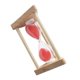 thumbnail image 1 of Mini reloj de arena con marco de madera para cepillo de dientes, temporizador de huevo de vidrio - / 90 segundos / 1, 1 of 9