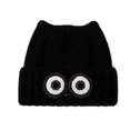 thumbnail image 2 of Women's Owl Ear Knit Beanie Hat Cute Animal Face Winter Warm Knitted Cap Fuzzy Lined Ski Hat for Fall Winter, 2 of 5