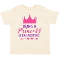 thumbnail image 3 of Inktastic Being a Princess is Exhausting, Crown, Hearts Girls Toddler T-Shirt, 3 of 5