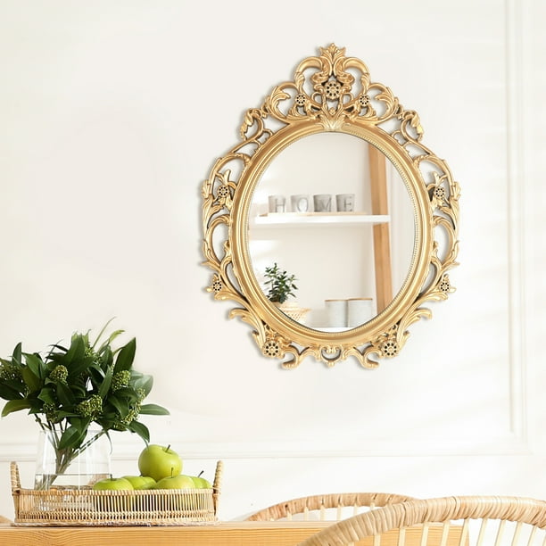 Mirrorize Canada Oval Antique Gold Metal Framed Wall Mirror (24 in. H x 20  in. W) 