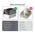 thumbnail image 2 of Bsadne Stainless Steel Cat Litter Box with High-Sided - Durable, Hygienic, and Escape (20''x 14''x 12''), 2 of 6