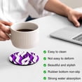 thumbnail image 3 of Purple White Moire Coasters Set of 4, Absorbent Coasters for Drinks, Modern Abstract Art Coaster for Desk Coffee Table Protection, Home Decor House Warming Gifts 4", 3 of 8
