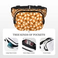 thumbnail image 5 of Honeii Cute Ghosts Print Square Double Layer Waist Bag,Waist Belt Bag Fashion Fanny Women and Men,For Travel Running Hiking Walking, 5 of 9