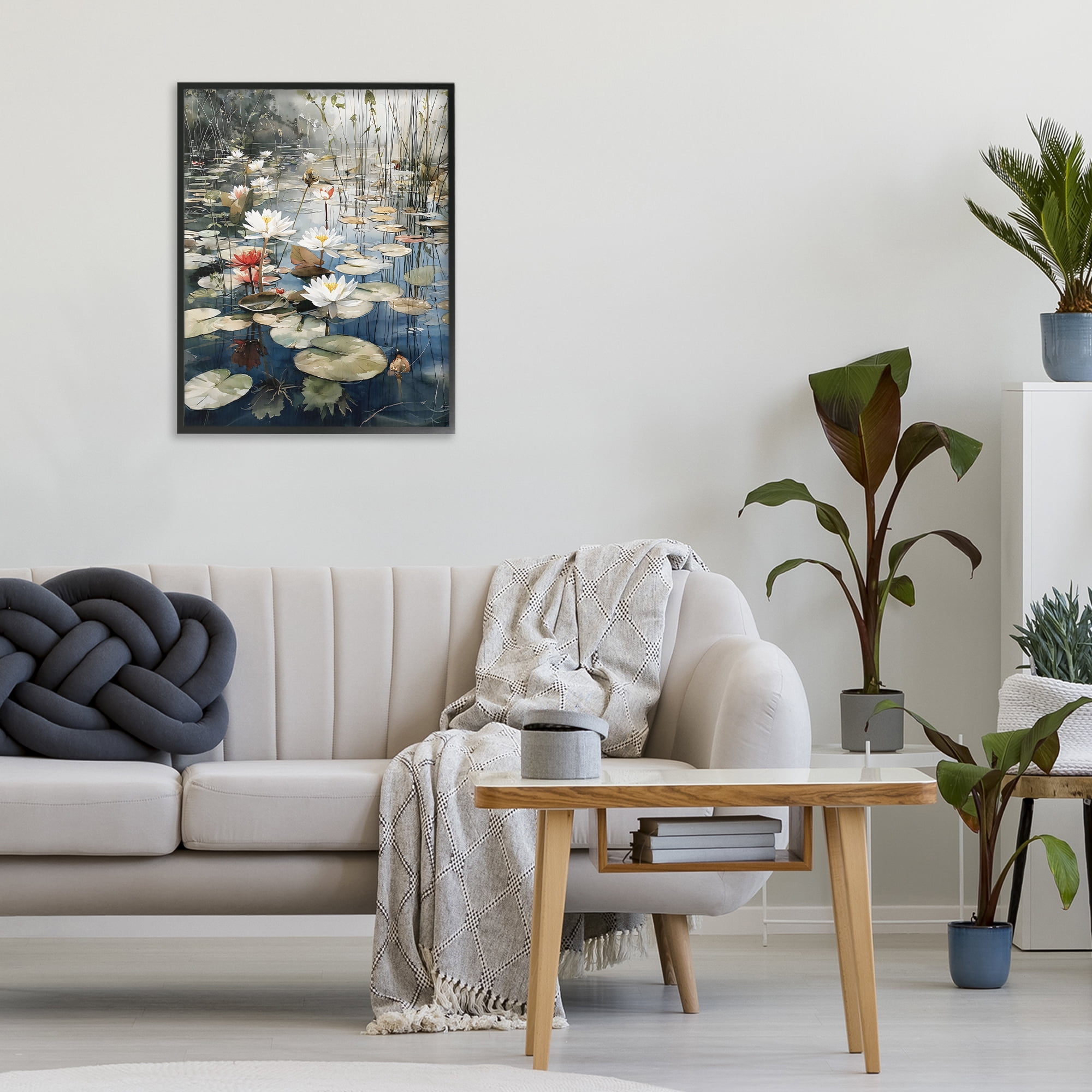 Stupell Industries Lily Wonder Pond Black Framed Giclee Art, design by Franklyn Gregory